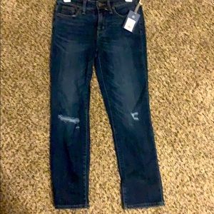 High rise straight jeans